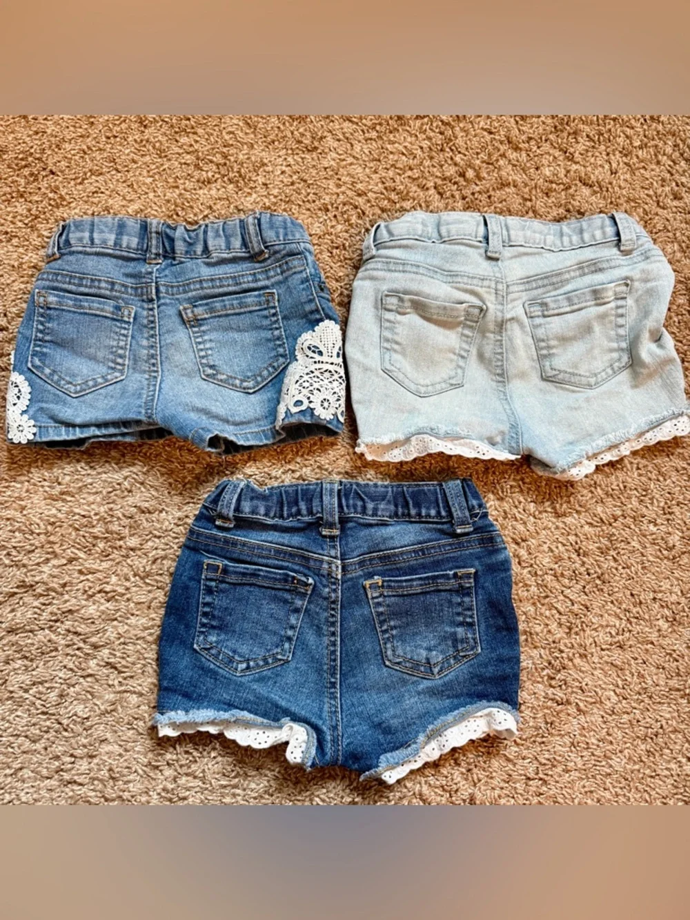 3 pairs Toddler Denim Shorts Bundle
